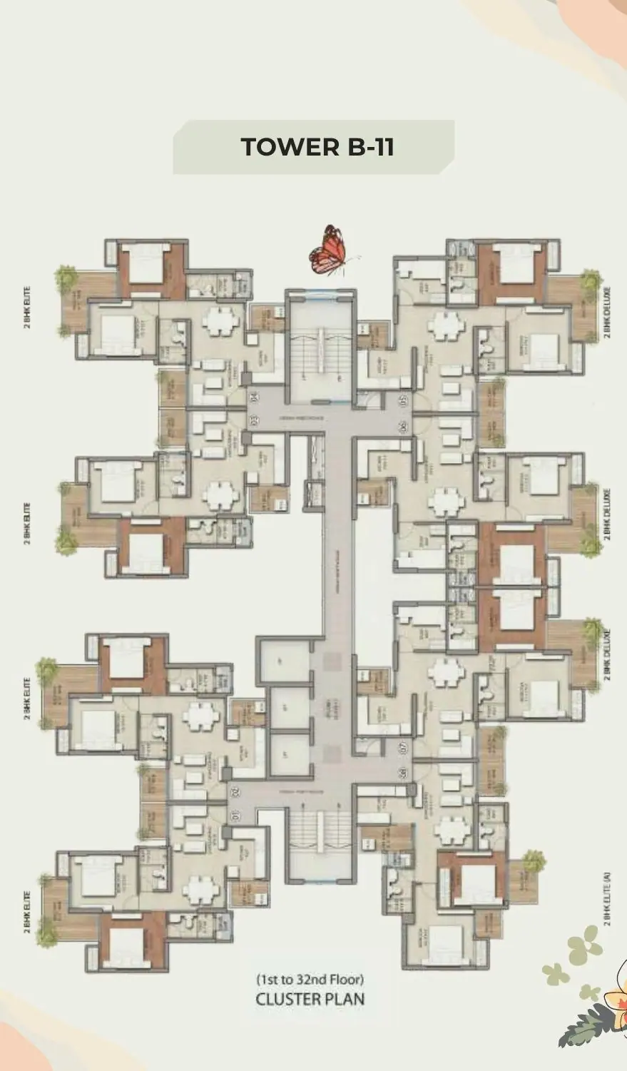 Prateek Grand Begonia Tower B-11 cluster plan
