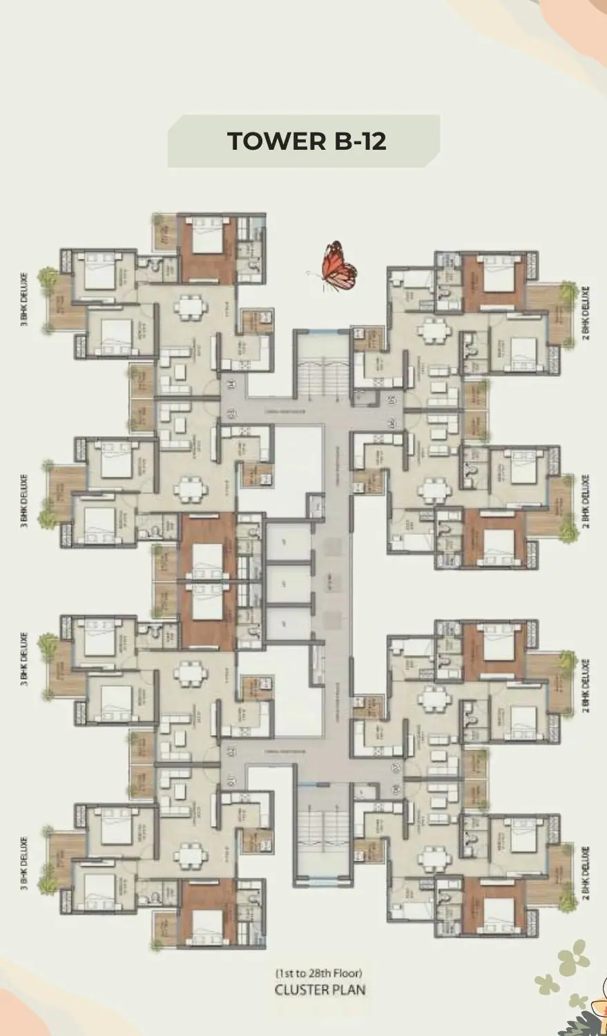 Prateek Grand Begonia Tower B-12 cluster plan