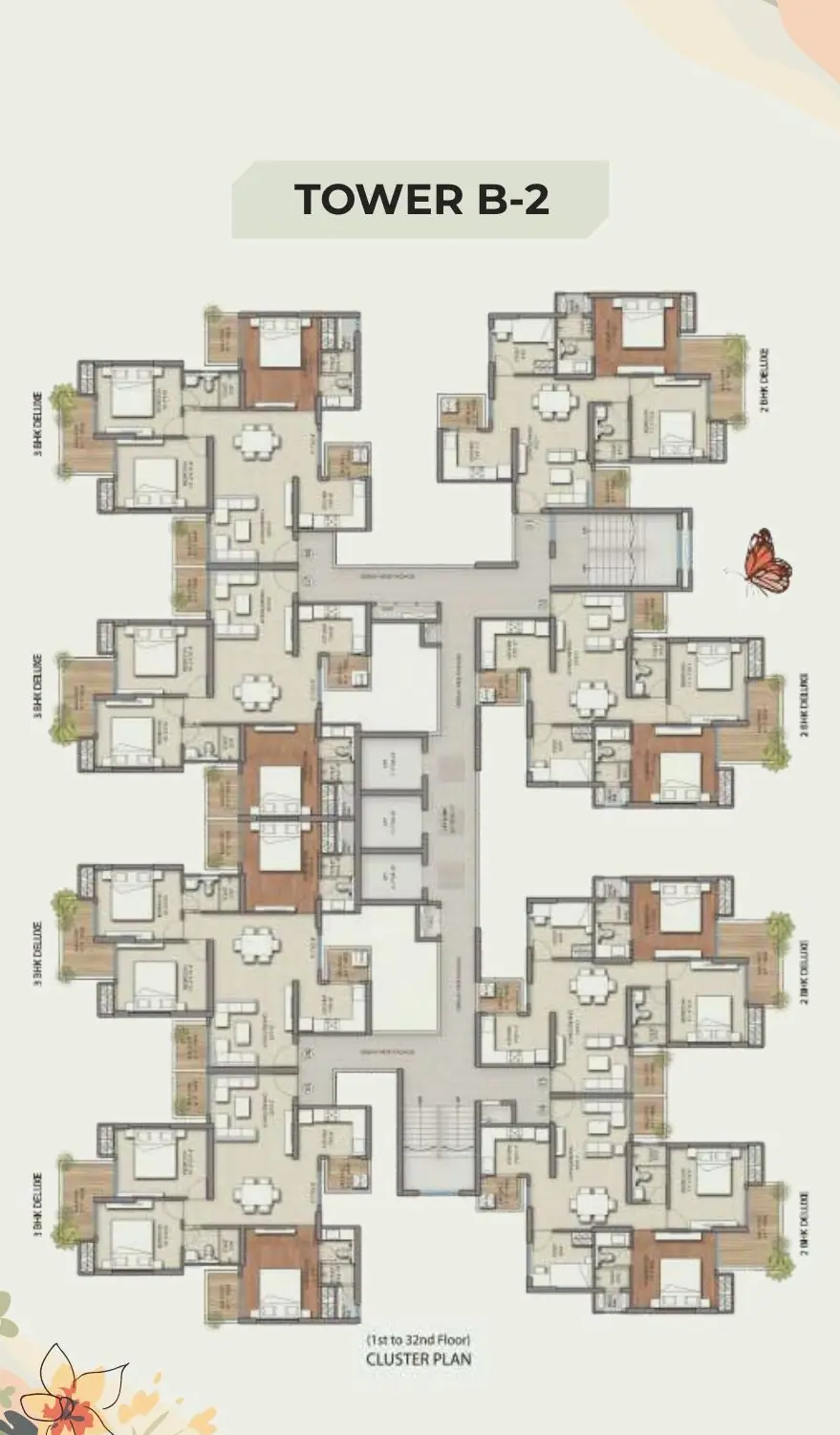 Prateek Grand Begonia Tower B-2 cluster plan