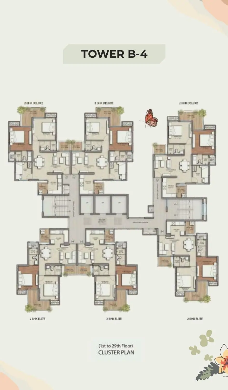 Prateek Grand Begonia Tower B-4 cluster plan