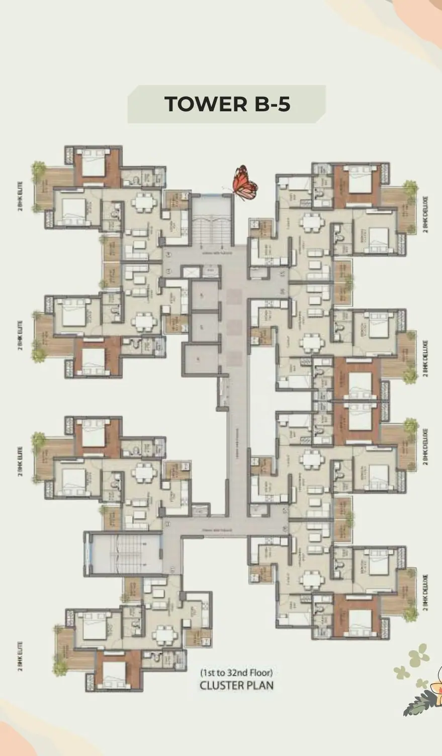 Prateek Grand Begonia Tower B-5 cluster plan