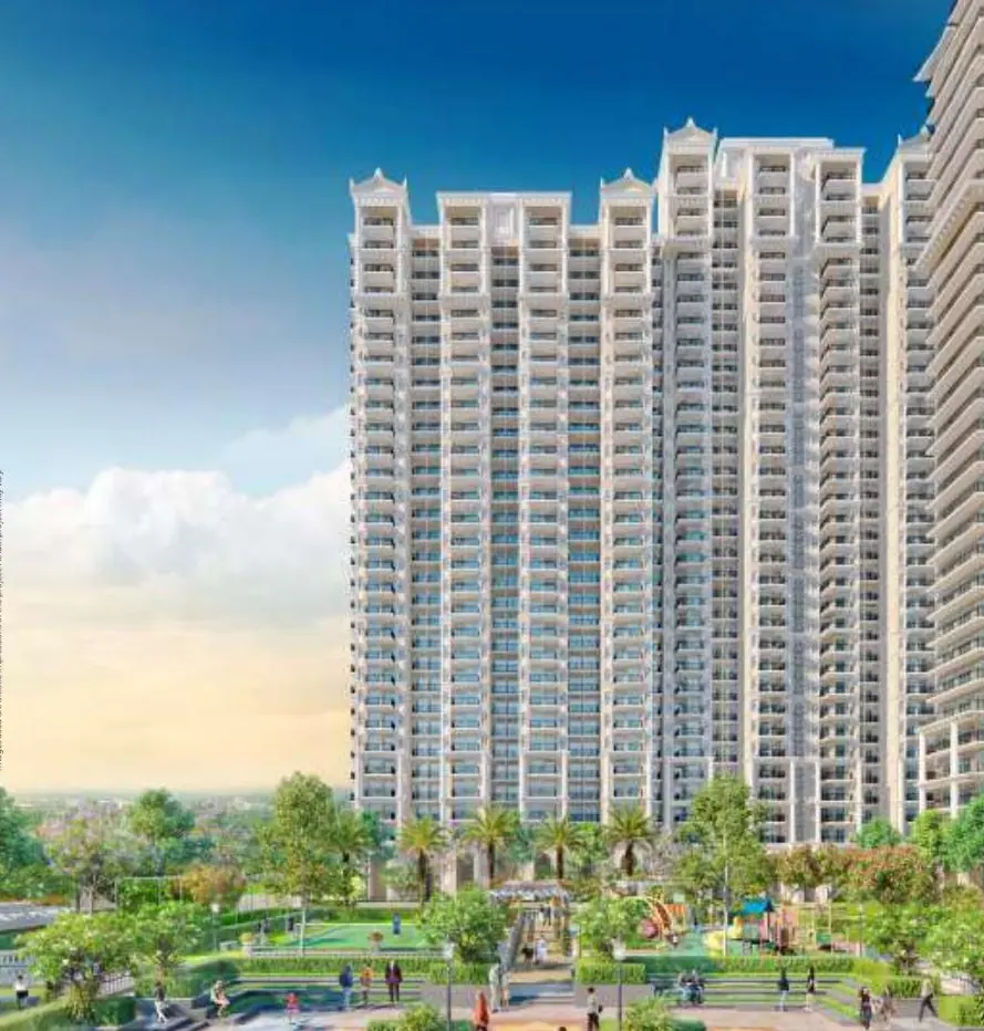 Prateek Grand Begonia tower elevation with landscaped garden