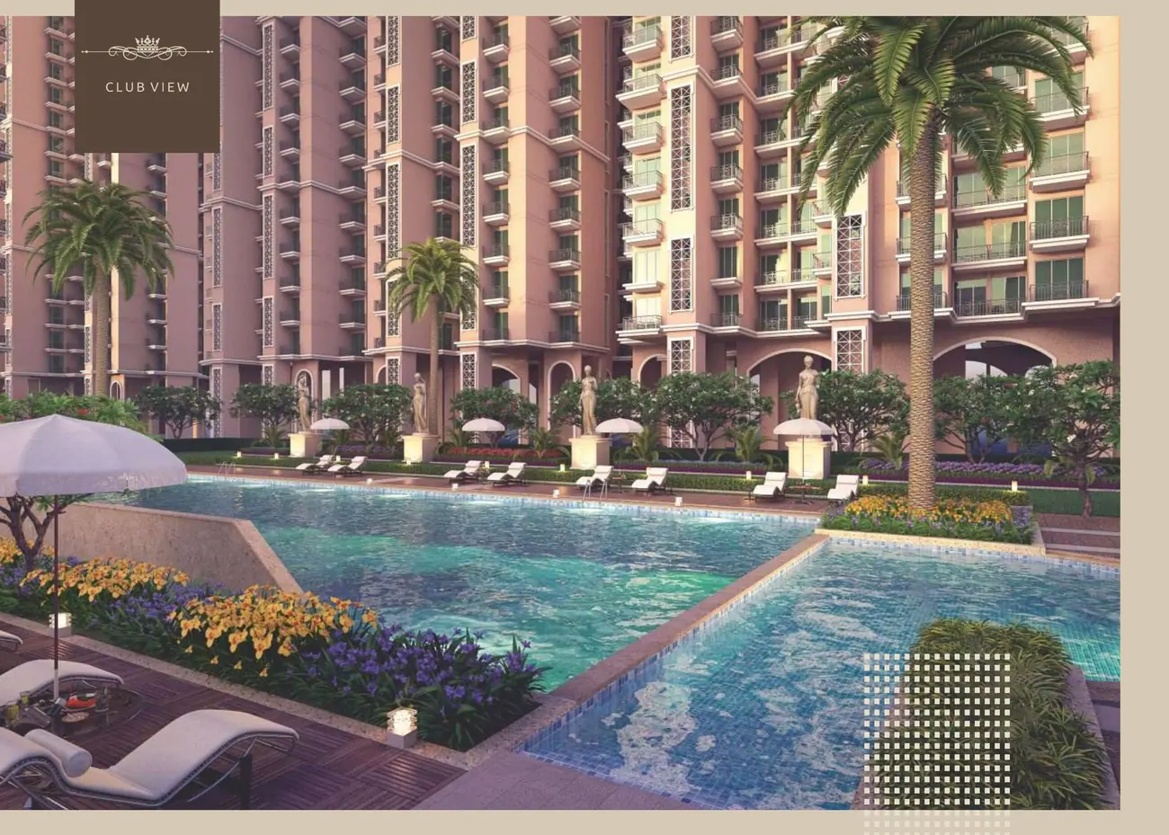 Clubhouse and swimming pool at Prateek Grand City Ghaziabad